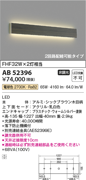 AB52396(コイズミ照明) 商品詳細 ～ 照明器具・換気扇他、電設資材販売