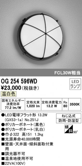 オーデリック LEDフラットポーチライト OG 254 246 人感センサ付 - 1