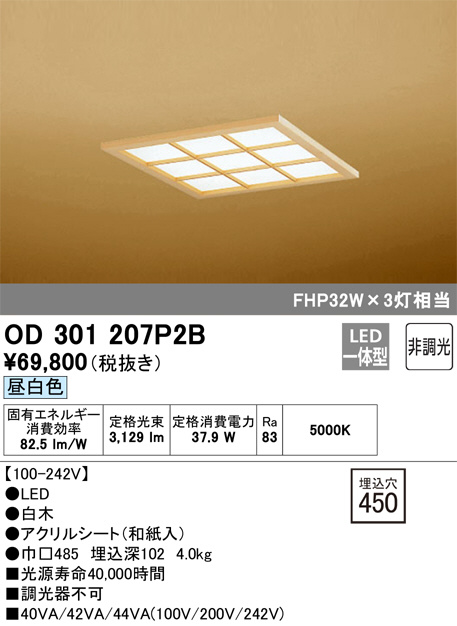 2023年モデル OD301207P2B LED光源ユニット別梱 オーデリック odelic LED照明 その他照明器具