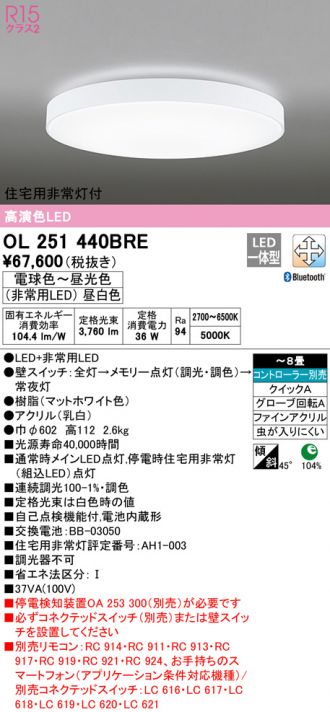 ODELIC オーデリック LEDシーリングライト 住宅用非常灯付 高演色 〜10