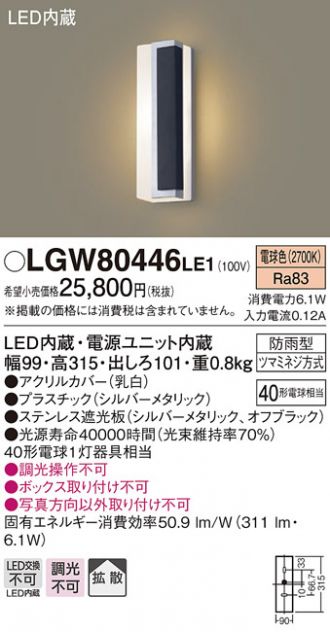 特別セーフ パナソニック Panasonic LGWC80414LE1 fucoa.cl