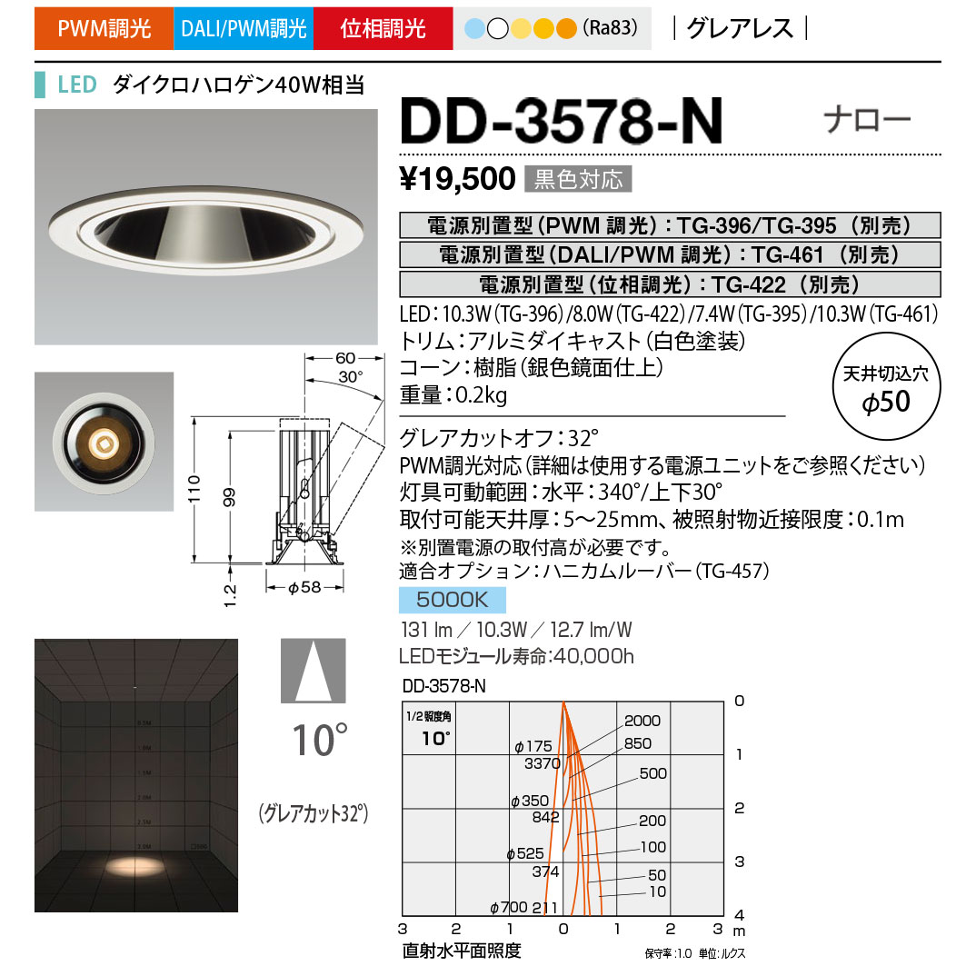 しますので ヤフオク! 昼白色 配光角度50°φ50 グレア... - LEDダウン